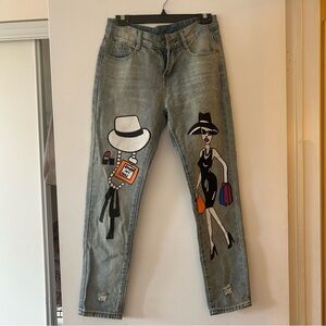 Stylish Graphic Jeans